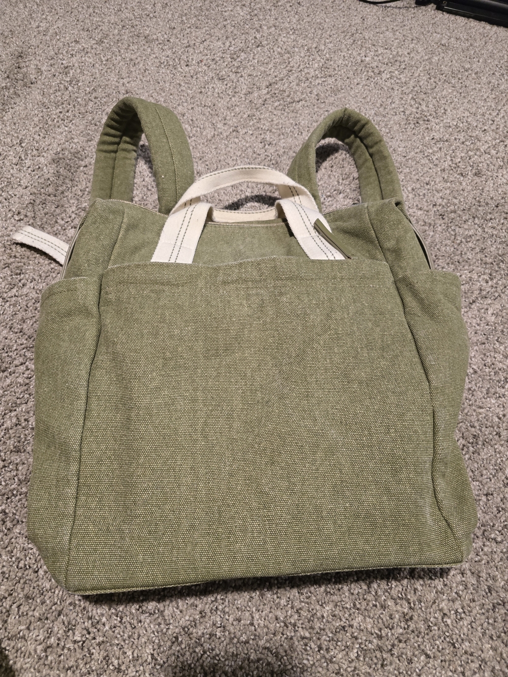 Universal Thread Olive Green Canvas Backpack Tote